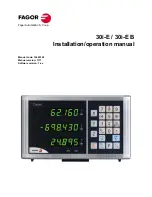 Fagor Innova 30i-E Installation And Operation Manual preview