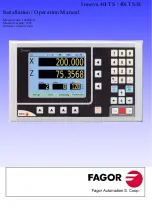 Fagor Innova 40i TS Installation & Operation Manual preview