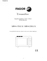 Preview for 69 page of Fagor MW4-17EG X Owner'S Instruction Manual