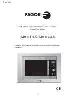 Preview for 34 page of Fagor MWB-17EX Owner'S Instruction Manual