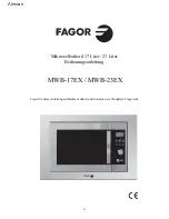 Preview for 45 page of Fagor MWB-17EX Owner'S Instruction Manual