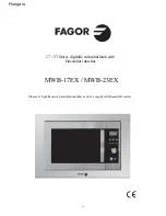 Preview for 78 page of Fagor MWB-17EX Owner'S Instruction Manual