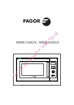 Fagor MWB17AEGX Operating Instructions Manual preview