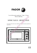 Preview for 34 page of Fagor MWB17AEGX Operating Instructions Manual