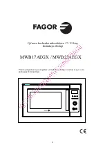 Preview for 57 page of Fagor MWB17AEGX Operating Instructions Manual