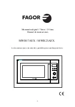 Preview for 3 page of Fagor MWB17AEX Operating Instructions Manual