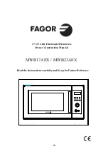 Preview for 25 page of Fagor MWB17AEX Operating Instructions Manual