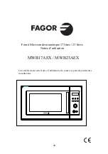 Preview for 34 page of Fagor MWB17AEX Operating Instructions Manual