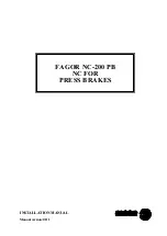 Fagor NC-200 PB - V0111 Installation Manual preview