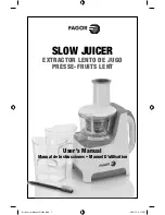 Fagor SLOW JUICER User Manual предпросмотр