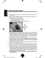 Предварительный просмотр 10 страницы Fagor SLOW JUICER User Manual