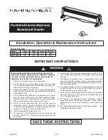 Fahrenheat FHP0750T Installation, Operation & Maintenance Instructions Manual preview