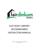 Preview for 1 page of Fair Dinkum Sheds FLAT ROOF CARPORT Instruction Manual