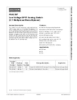 Fairchild FSA3357 Specification Sheet preview