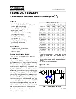 Preview for 1 page of Fairchild FSDH321 Manual