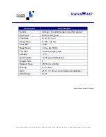 Preview for 2 page of Fairchild Harrier 447 Specification Sheet