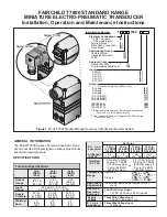 Preview for 1 page of Fairchild T7800 Series Installation, Operation And Maintanance Manual