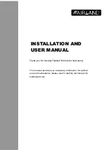 Preview for 1 page of Fairland IPHC150T Installation And User Manual