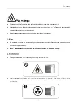 Предварительный просмотр 3 страницы Fairland Turbo Silence IXR36 Installation And User Manual