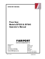 Предварительный просмотр 1 страницы Fairport BFS35 Operator'S Manual