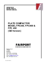 Fairport FPC350 Operator'S, Spare Parts & Service Manual предпросмотр