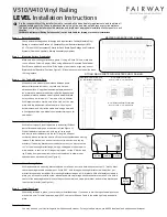 FAIRWAY ARCHITECTURAL RAILING SOLUTIONS V410 Vinyl Railing Level Installation Instructions preview