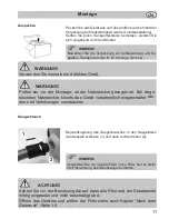 Preview for 11 page of Fakir nilco S 20 E Operating Instructions Manual