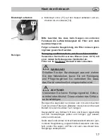 Preview for 17 page of Fakir nilco S 20 E Operating Instructions Manual