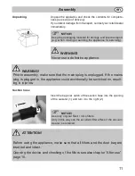 Preview for 39 page of Fakir nilco S 20 E Operating Instructions Manual