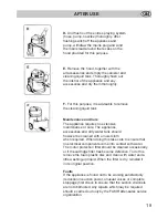 Предварительный просмотр 19 страницы Fakir 9800 S Oko Power Instructions For Use Manual