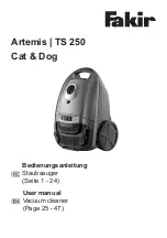 Fakir Artemis Cat & Dog TS 250 User Manual предпросмотр