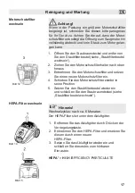 Предварительный просмотр 17 страницы Fakir Artemis Cat & Dog TS 250 User Manual