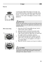 Preview for 39 page of Fakir Artemis TS 150 User Manual