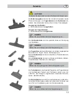 Предварительный просмотр 13 страницы Fakir Blue Line Instructions For Use Manual