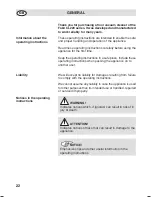 Предварительный просмотр 22 страницы Fakir CL 220 Dry Type Instruction Manual