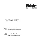 Fakir COCTAIL MAX Instruction Manual preview