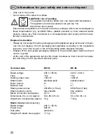 Preview for 22 page of Fakir DR 86 Instructions For Use Manual