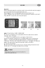 Предварительный просмотр 14 страницы Fakir HK 2200 Operation Manual