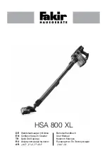 Предварительный просмотр 1 страницы Fakir HSA 800 XL Series User Manual