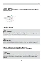 Предварительный просмотр 29 страницы Fakir HSA 800 XL Series User Manual