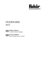 Предварительный просмотр 1 страницы Fakir HYGIEN 2600 H2O Instruction Manual