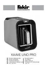 Fakir KAAVE UNO PRO User Manual preview