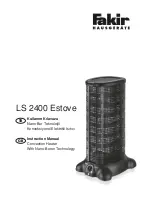 Fakir LS 2400 Estove Manual preview