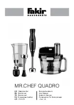 Preview for 1 page of Fakir MR.CHEF QUADRO User Manual