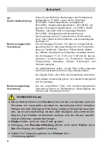 Preview for 4 page of Fakir Nilco Combi 17-30 Operating Instructions Manual