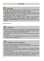 Preview for 6 page of Fakir Nilco Combi 17-30 Operating Instructions Manual