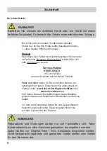 Preview for 8 page of Fakir Nilco Combi 17-30 Operating Instructions Manual