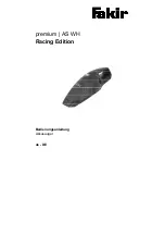 Fakir premium AS WH Racing Edition Operating Instructions Manual предпросмотр