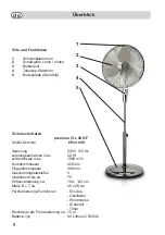 Preview for 8 page of Fakir Premium VL 45 GF Operating Instructions Manual