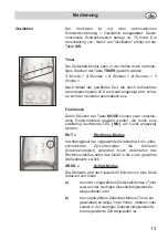 Preview for 13 page of Fakir Premium VL 45 GF Operating Instructions Manual